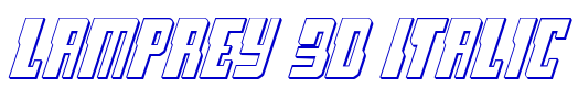 Lamprey 3D Italic 字体